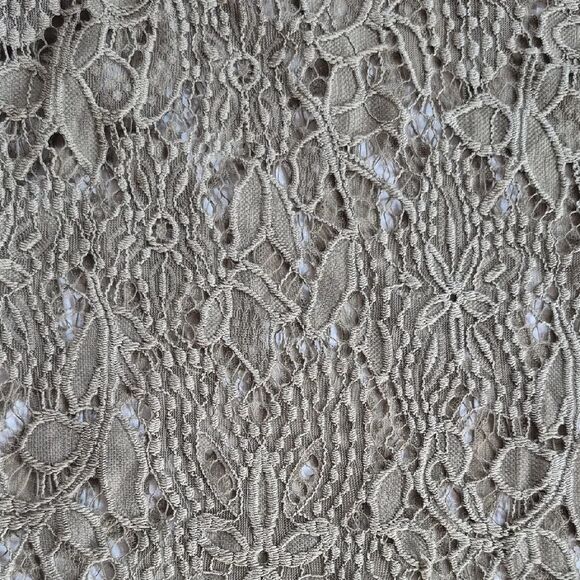 BKE Taupe Crocheted Lace Sleeveless Tank Top - Picture 3 of 6